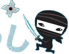 AI Ninja mascot with sword